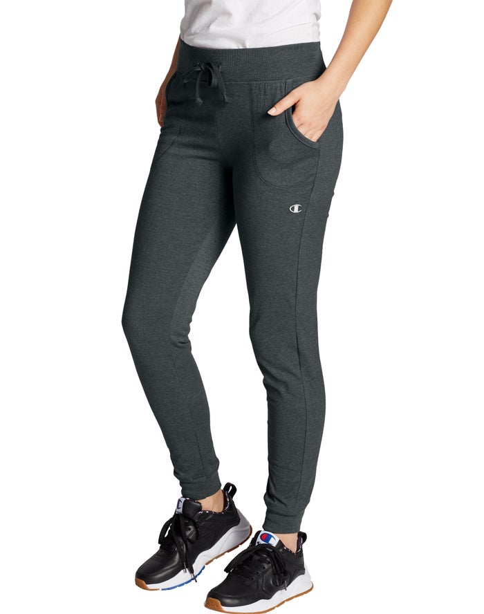 Champion Joggingbroek Dames - DonkerGrijs - Classic Jersey ( 927185-ZKN )